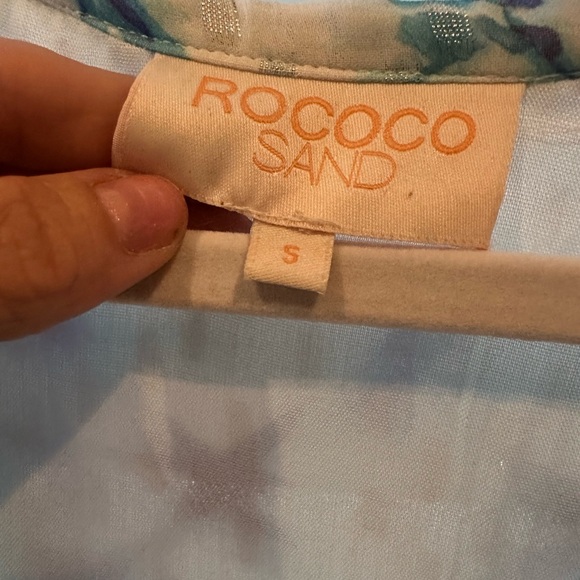 Rococo Sand Blue Tie-Dye V-Neck Maxi Dress never worn - Picture 7 of 7